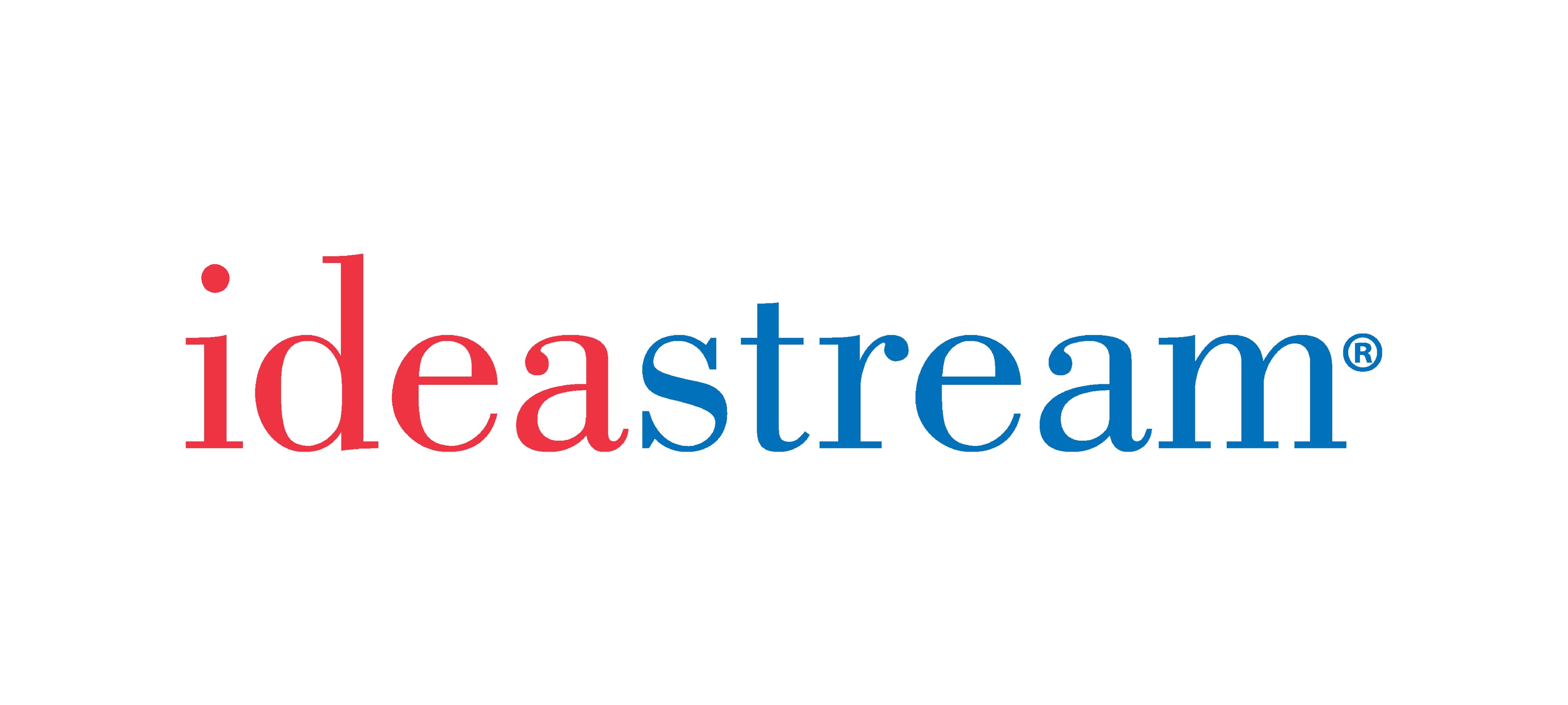 Ideastream logo with red and blue text.
